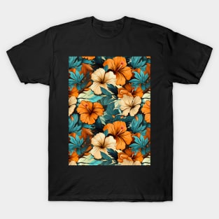 #24 Floral Pattern. Hibiscus Flower Pattern. T-Shirt